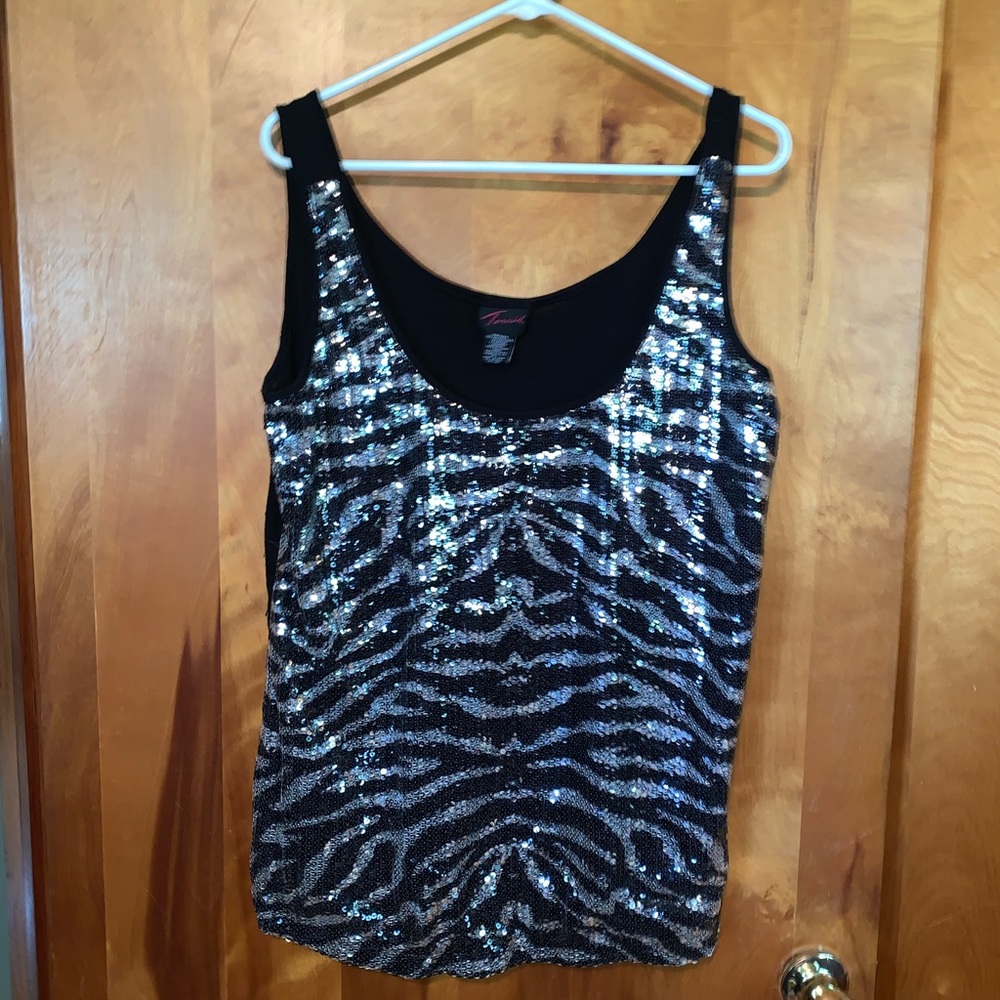 Torrid Zebra Sequin Tank Size 2